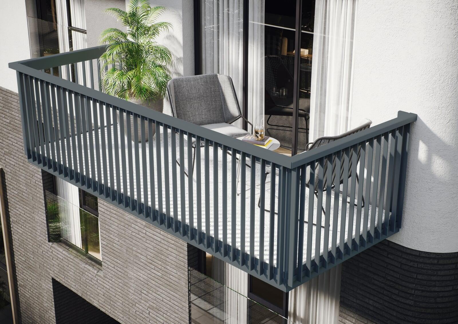 Freitragender Balkon, Kragarmbalkon, Haengebalkon, Balkon ohne Stuetzen